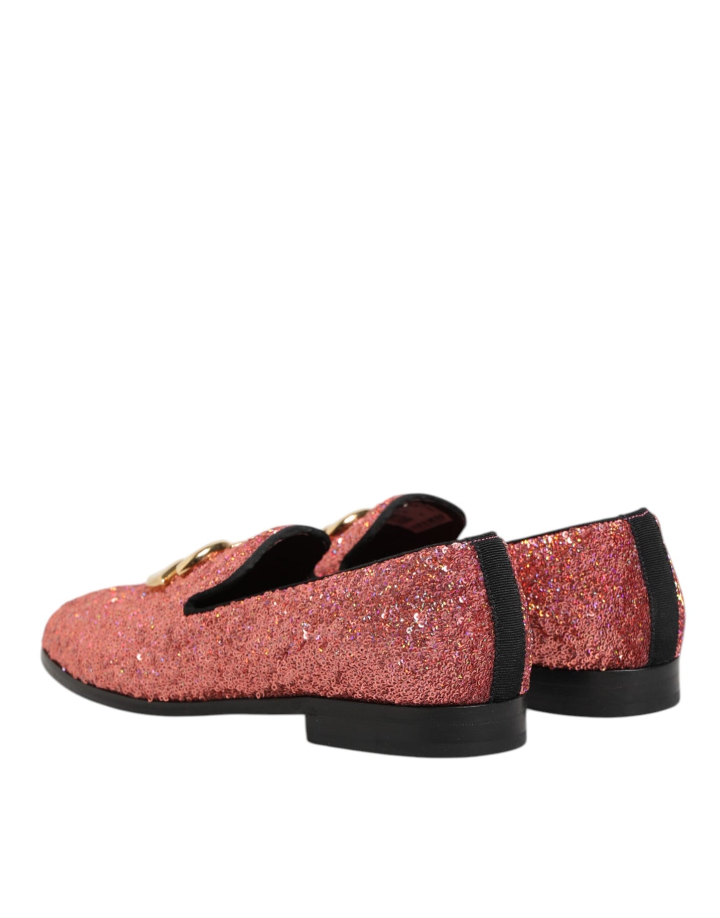 Pink Sequined Loafers Formal Dress Men Shoes