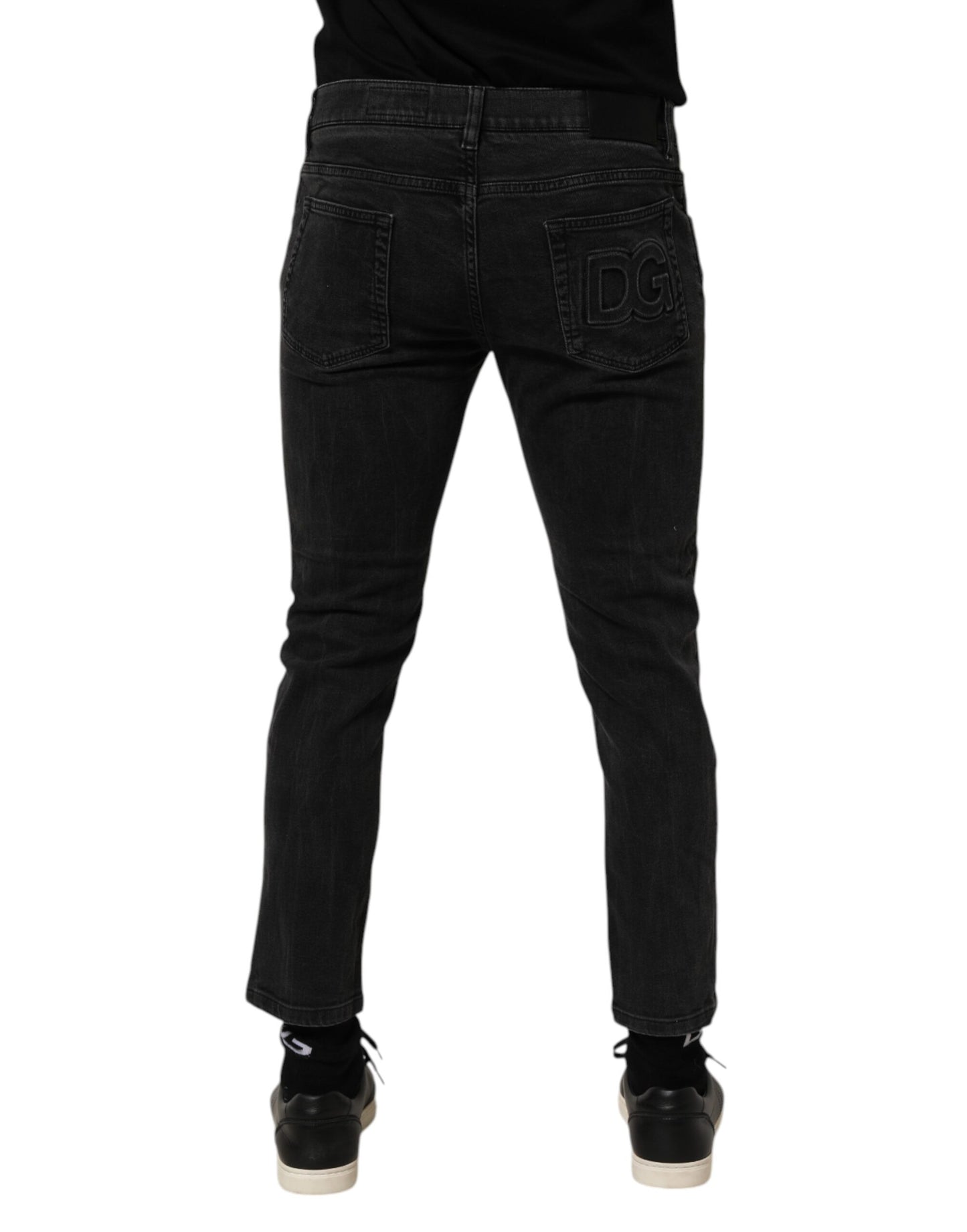 Dark Gray Cotton Stretch Denim Trouser Jeans