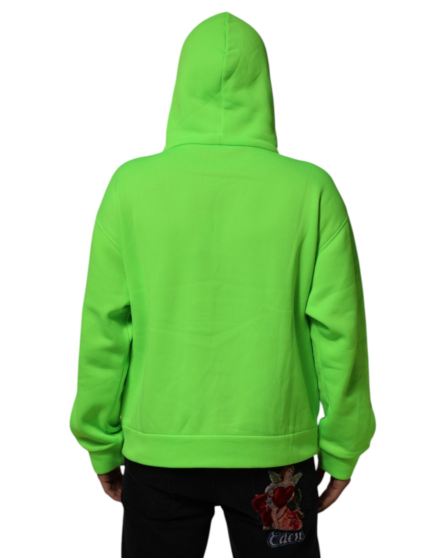 Green DG Logo Men Hooded Sweatshirt Sweater
