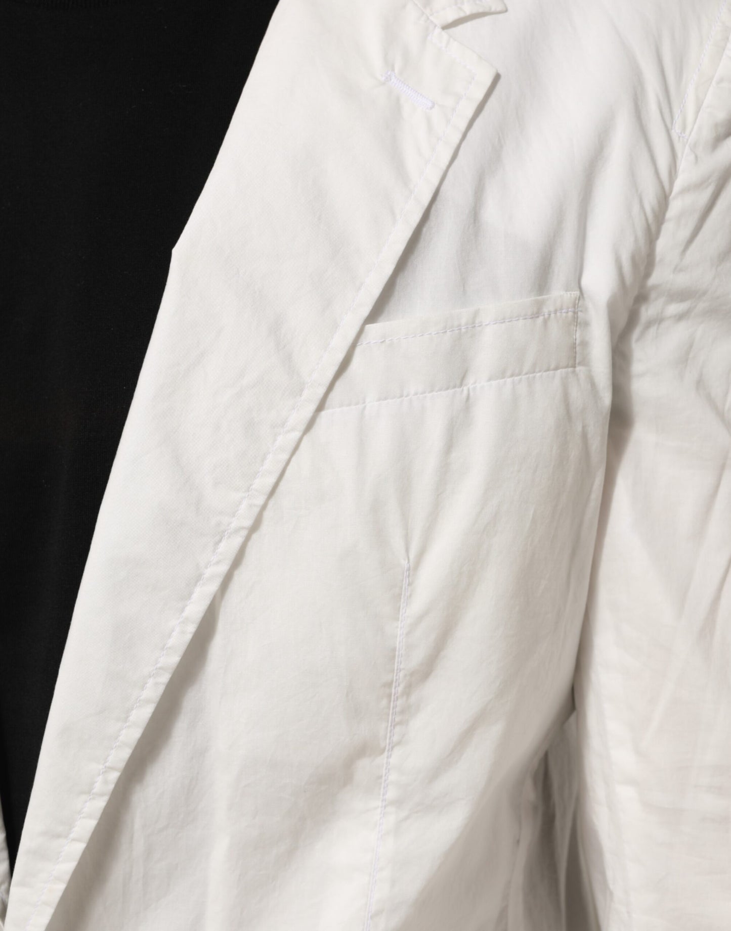 White Cotton 1 Button Men Suit Blazer