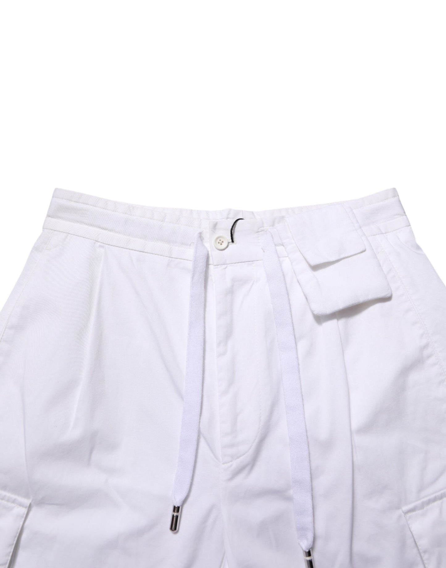 White Linen Straight Cargo Men Trouser Pants
