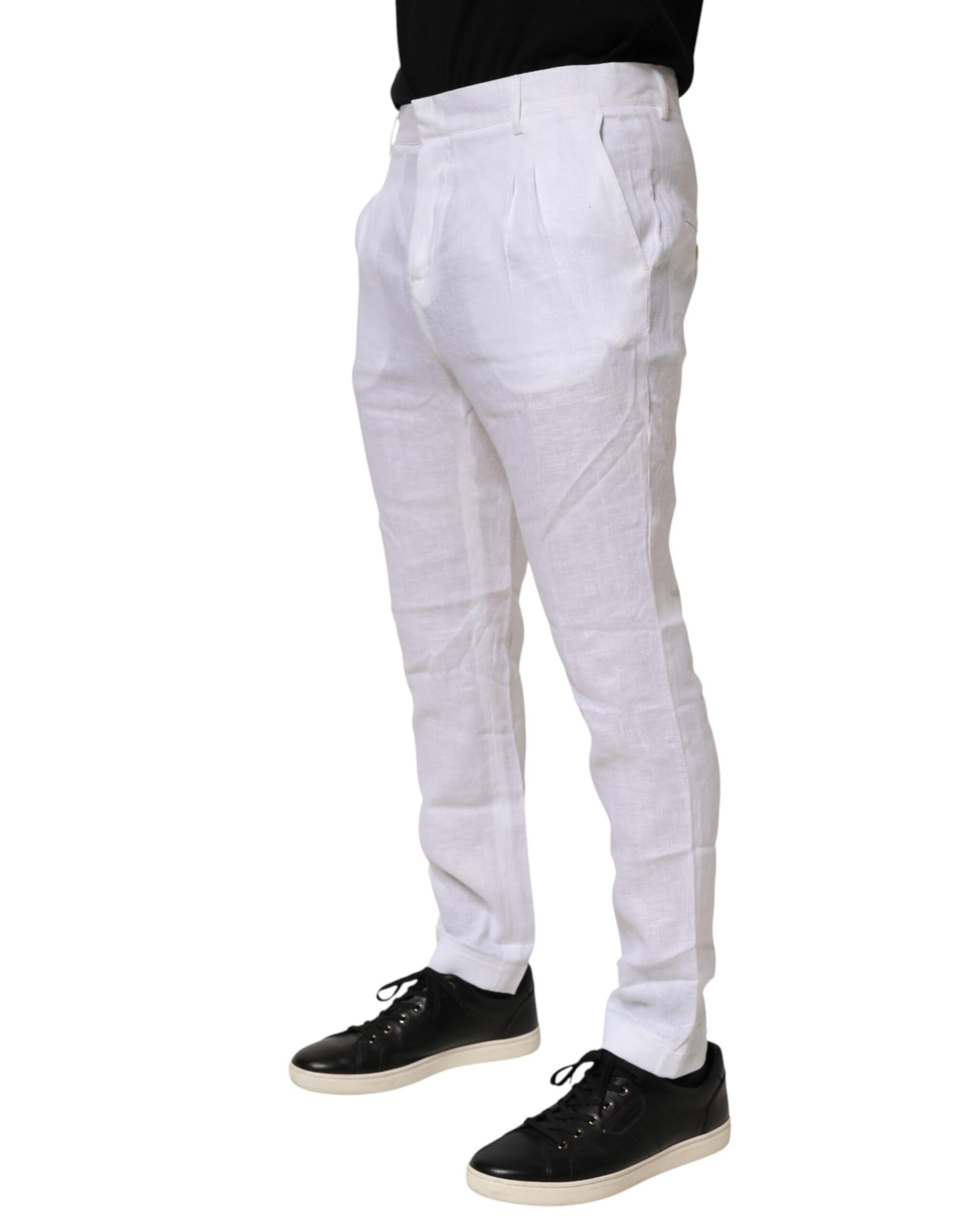 White Linen Formal Dress Trouser Pants
