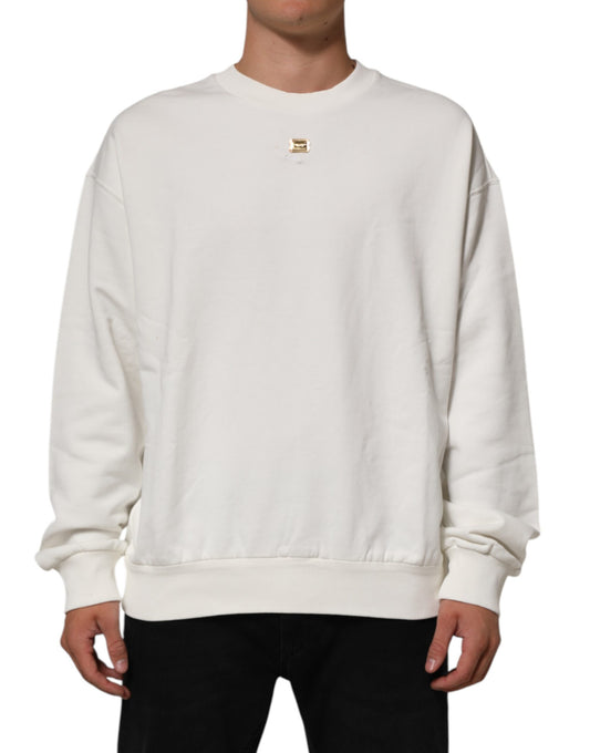 White DG Logo Crew Neck Sweatshirt Sweater